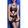 Chilirose Body avec Jarretelles Almada Noir